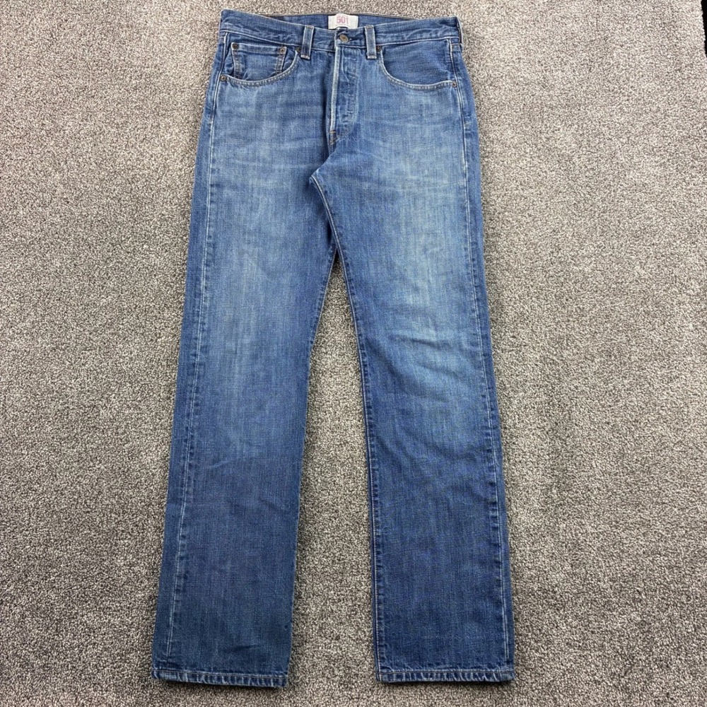 Vintage Y2K Levi's 501 Jeans Mens 31x32 Blue Denim‎ Straight Button Fly Mexico